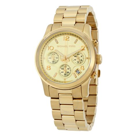 Michael Kors Runway MK5055 Gold Chronograph Watch 